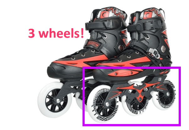 skating shoes 3 wheel